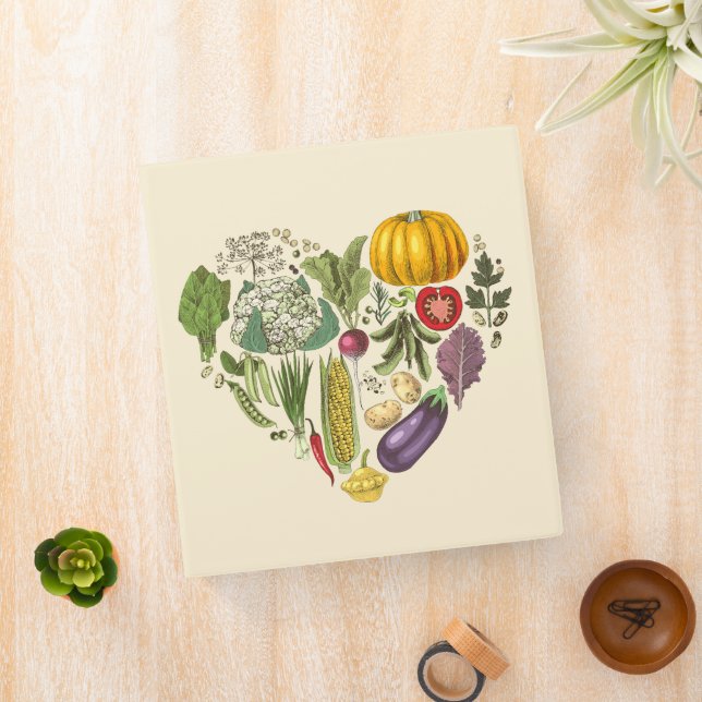 Hobby Garden Vegetable Growing Heart 3 Ring Binder (In Situ)