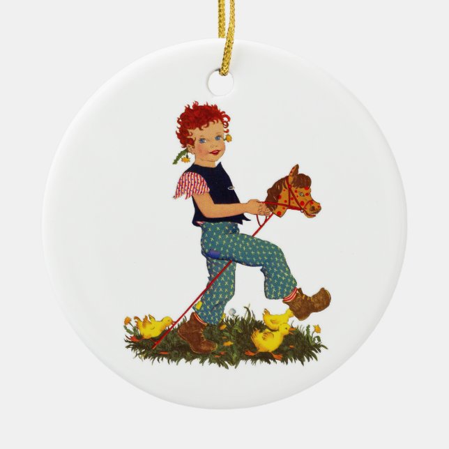Hobby Horse Ceramic Ornament (Front)