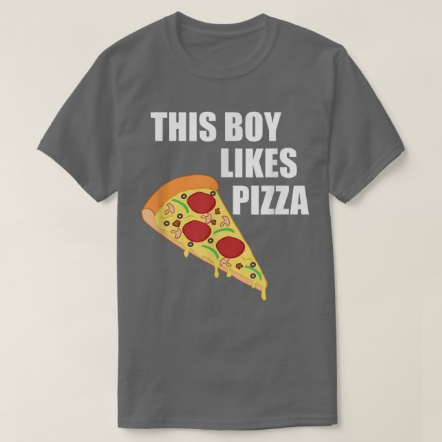 Hobby Pizza Chef Boy Likes Pizza Funny Saying T-Sh T-Shirt (Design Front)