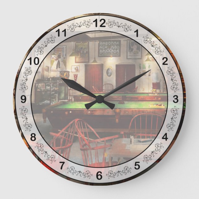 Hobby - Pool - The billiards club 1915 Large Clock (Front)