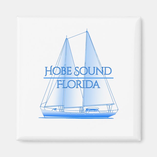 Hobe Sound Coastal Nautical Sailing Sailor Magnet (Front)