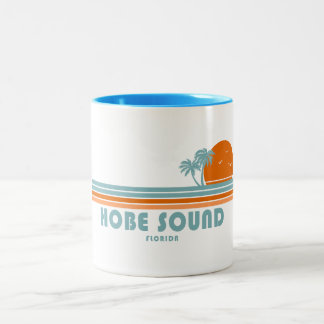 Hobe Sound Florida Sun Palm Trees Two-Tone Coffee Mug