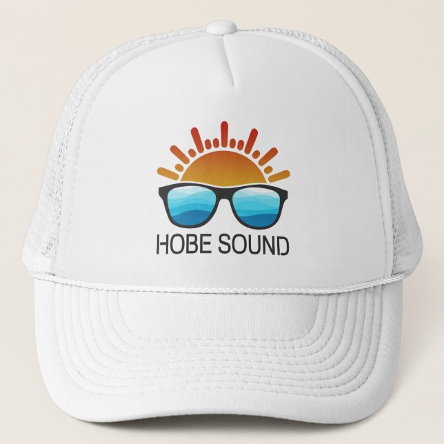 Hobe Sound Florida Sunglasses Trucker Hat (Front)