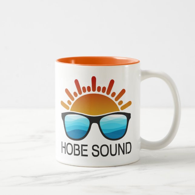 Hobe Sound Florida Sunglasses Two-Tone Coffee Mug (Right)