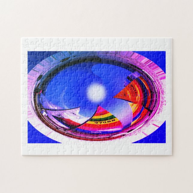 Hobie cat boats in art jigsaw puzzle (Horizontal)