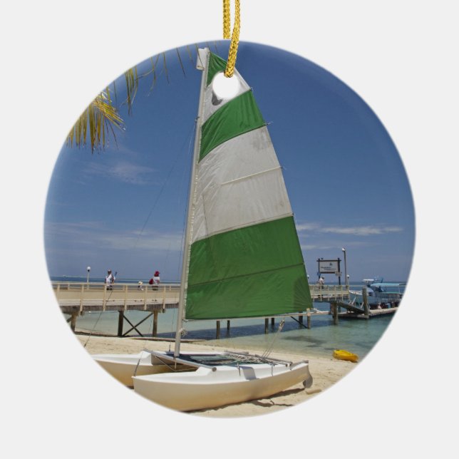 Hobie Cat, Plantation Island Resort Ceramic Ornament (Front)