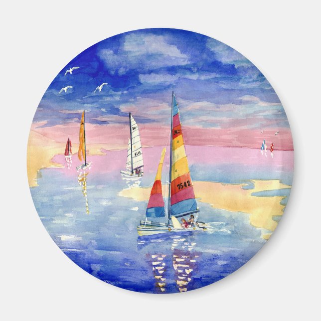 Hobie Cat Sailboats Magnet (Front)