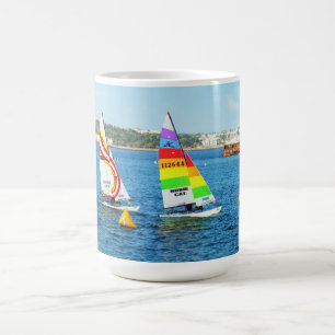 Hobie sailing boats in Jersey Coffee Mug