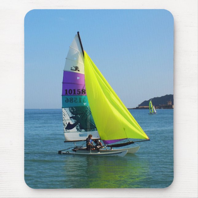 Hobie with spinnaker mouse pad (Front)