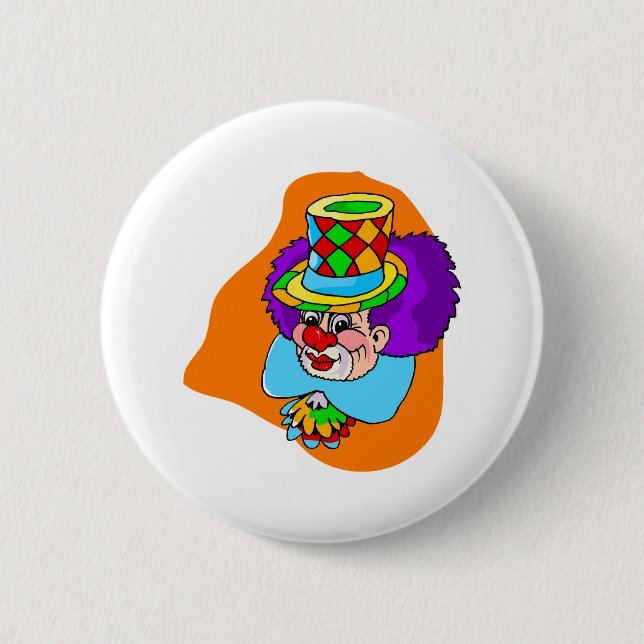 Hobo Clown Head Button (Front)