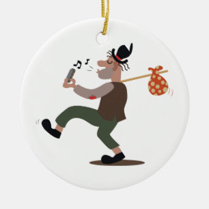 Hobo Whistle Ceramic Ornament