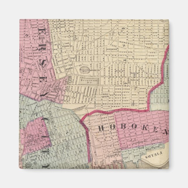 Hoboken, Jersey City Magnet (Front)