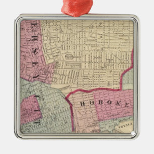 Hoboken, Jersey City Metal Ornament