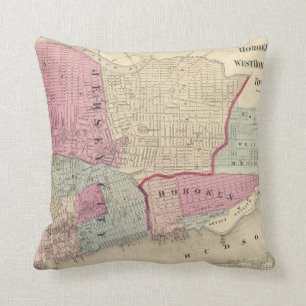 Hoboken, Jersey City Throw Pillow