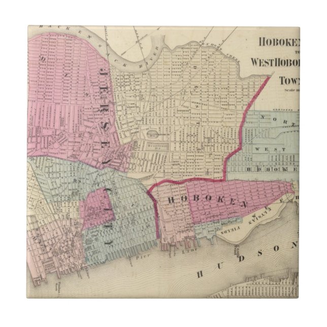 Hoboken, Jersey City Tile (Front)