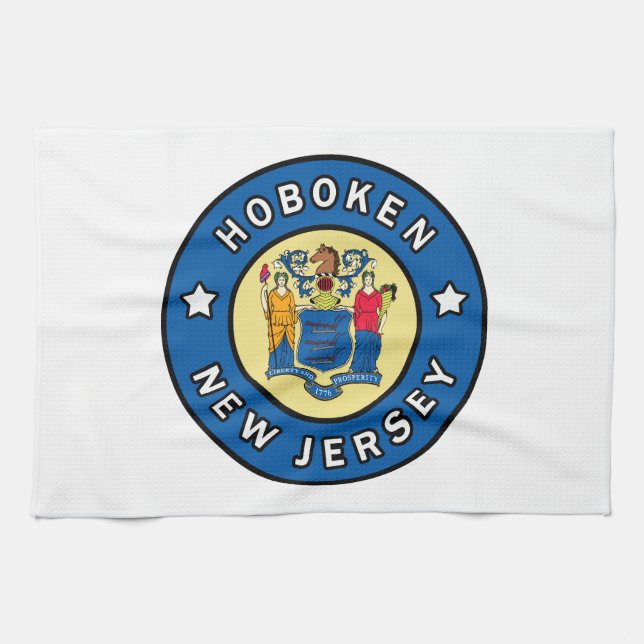 Hoboken New Jersey Kitchen Towel (Horizontal)