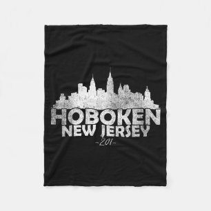 Hoboken New Jersey Nj _ Skyline Fleece Blanket