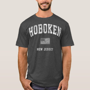 Hoboken New Jersey NJ Vintage American Flag Tee