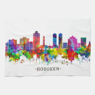 Hoboken New Jersey Skyline Kitchen Towel