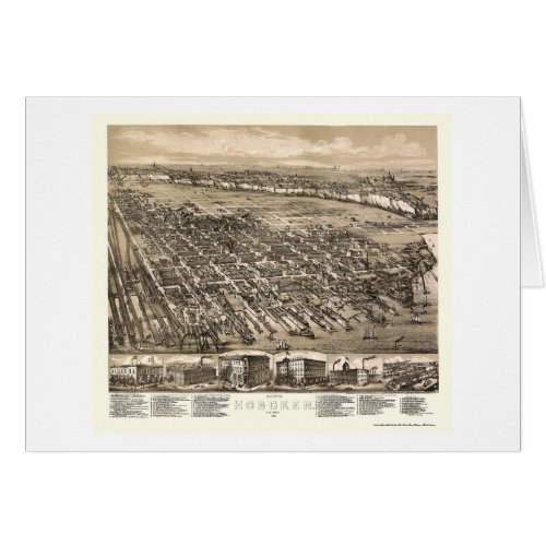 Hoboken NJ Panoramic Map _ 1881