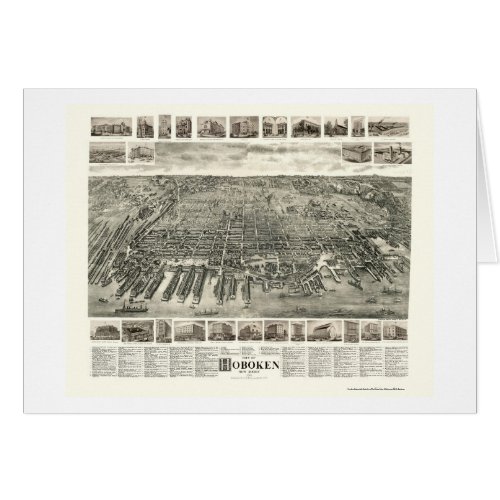 Hoboken NJ Panoramic Map _ 1904