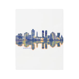 Hoboken Skyline Metal Print