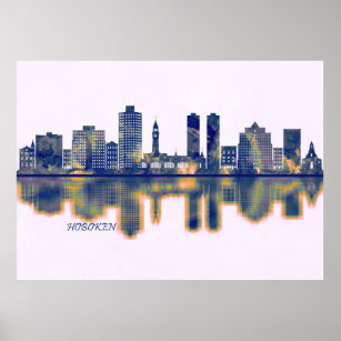 Hoboken Skyline Poster