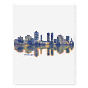 Hoboken Skyline Temporary Tattoos