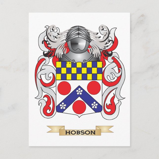 Hobson Coat of Arms (Family Crest) Postcard (Front)
