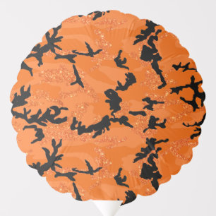 HOC Orange Glitter Halloween Edition Camo Balloon