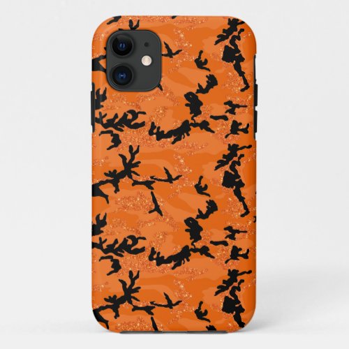 HOC Orange Glitter Halloween Edition Camo iPhone 11 Case