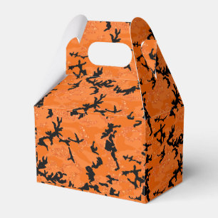 HOC Orange Glitter Halloween Edition Camo Favor Boxes