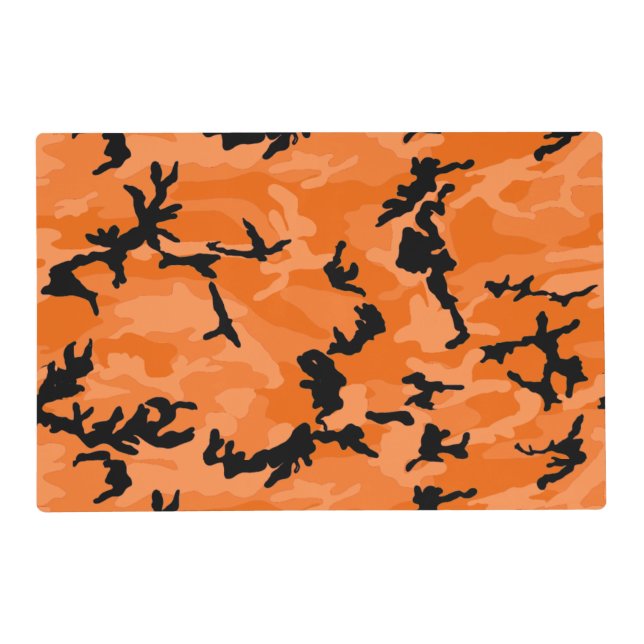 HOC Orange Halloween Edition Camo Placemat (Front)