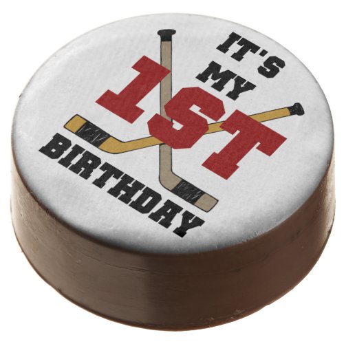 Hockey 1st Birthday Dipped Oreos