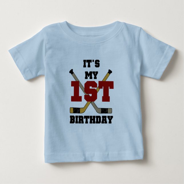 Hockey 1st Birthday Tshirts and Gifts (Front)