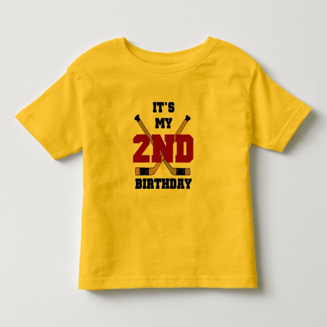 Hockey 2nd Birthday T shirts and Gifts (Front)