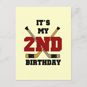 Hockey 2nd Birthday T shirts and Gifts Postcard