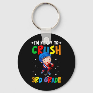 Hockey 3rd Grade Back To School Boys Kids Girls Te Keychain