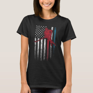 Hockey 4th Of July Gift American Flag Usa Stick M T-Shirt