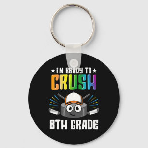Hockey 8th Grade Back To School Boys Kids Girls Te Keychain