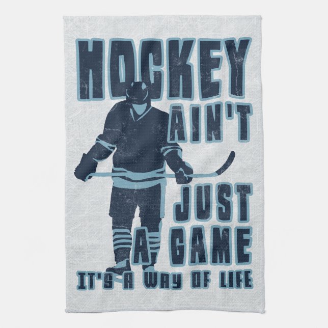 Hockey Ain't Just A Game Kitchen Towel (Vertical)