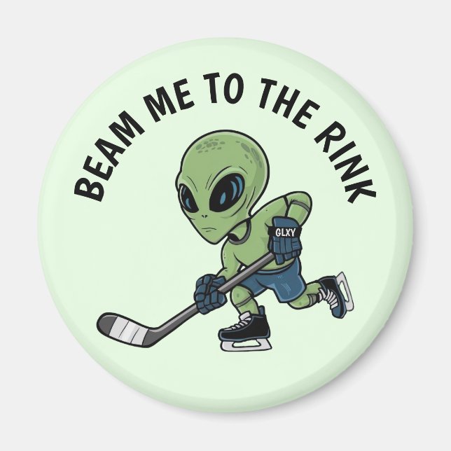 Hockey Alien  Magnet (Front)