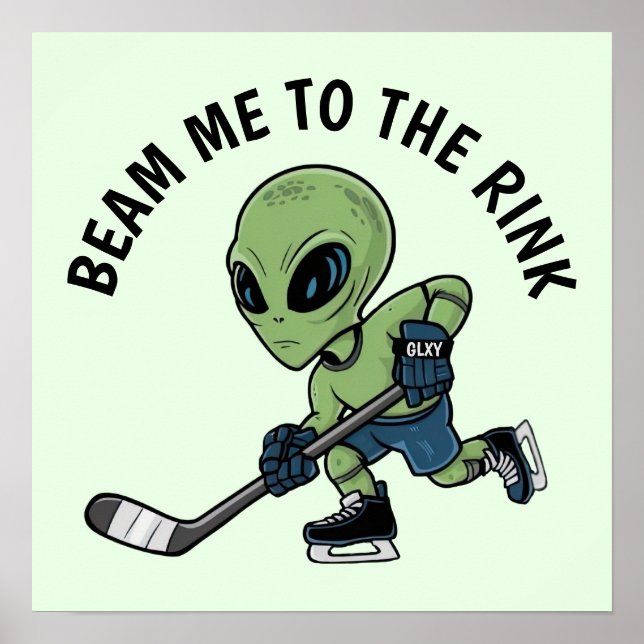 Hockey Alien Poster (Front)