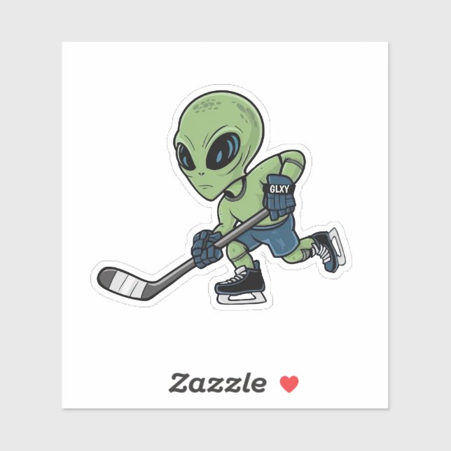 Hockey Alien Sticker (Sheet)
