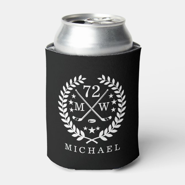 Hockey ALL-STAR Personalized Initials and Name Can Cooler (Can Front)