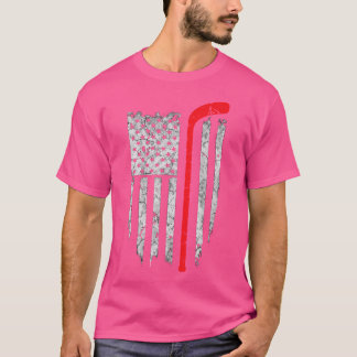Hockey American Flag Hockey T-Shirt