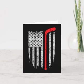 Hockey American Flag Hockey Tee Ice Hockey Playe Card