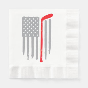 Hockey american flag napkins