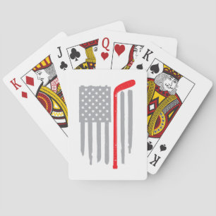 Hockey american flag poker cards