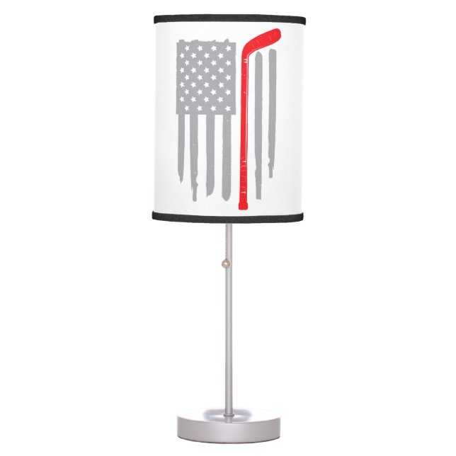 Hockey american flag table lamp (Front)